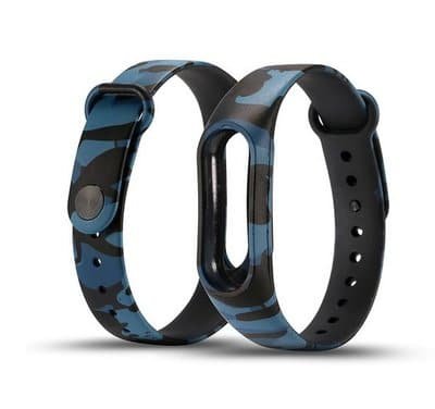 Ремешок Silicone для Xiaomi Mi Band 3/4 Camouflage Black / Blue 38729