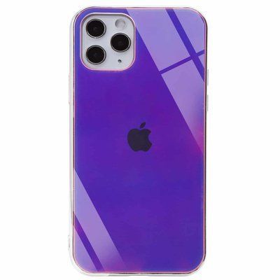 Чохол TPU+Glass Gradient Rainbow для Iphone 11 Pro Фіолетовий 38657
