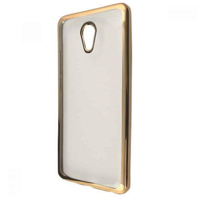 Чохол Glossy edging для Meizu M5 Прозорий / Gold 39982