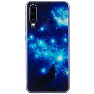 Чехол TPU+Glass Fantasy для Huawei P30 Лунная ночь 41427