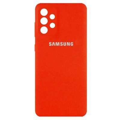Чехол Silicone Cover Camera для Samsung Galaxy A32 Оранжевый / Neon Orange 54636