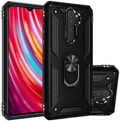 Протиударний чохол Serg Magnet Ring для Xiaomi Redmi Note 8 Pro Чорний 38571