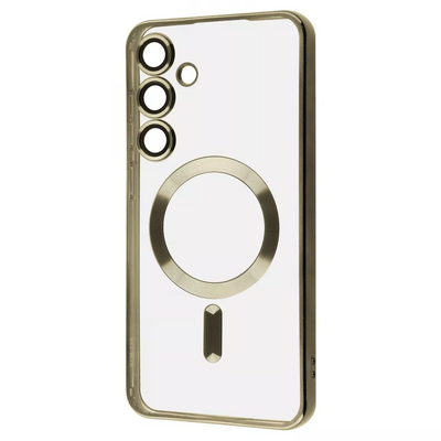 Чехол WAVE Metal Color MagSafe для Samsung Galaxy S24 Plus Прозрачный / Gold