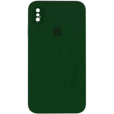 Чехол Silicone Case Square для Iphone XS Max Зеленый / Cyprus Green 69132