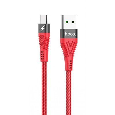 Кабель Hoco Flash USB to Type-C 5A 1.2м Red 38169