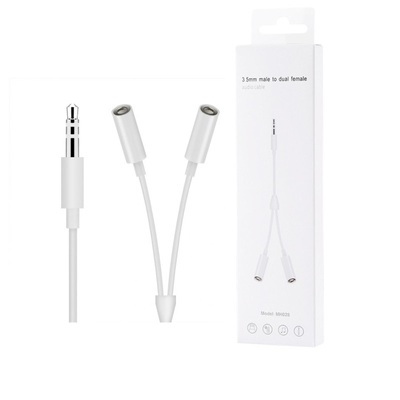 Кабель AUX Apple A+ MH028 3.5 2шт White 68068