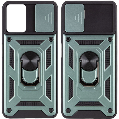 Противоударный чехол Camsh Serg Ring для Xiaomi Redmi Note 11 Pro / 11 Pro 5G / 12 Pro Зеленый 65914