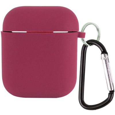 Чехол Silicone Case для Apple Airpods 1/2 Бордовый / Plum 66968