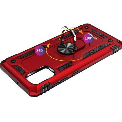 Противоударный чехол GetSerg Magnet Ring для Samsung Galaxy A31 Красный 44406