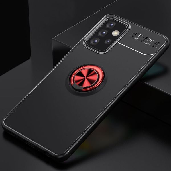 Чехол Din Color Magnet Ring для Samsung Galaxy A52 / A52s Черный / Красный 54836