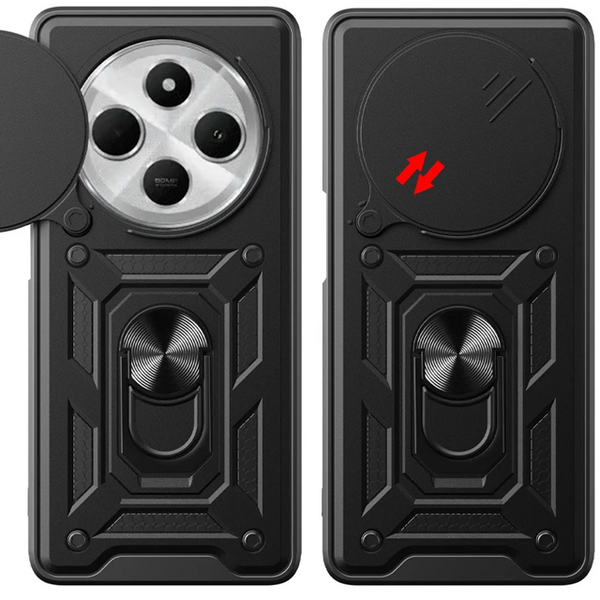 Протиударний чохол Camsh Serg Ring для Xiaomi Redmi 14C / A4 / Poco C75 Чорний