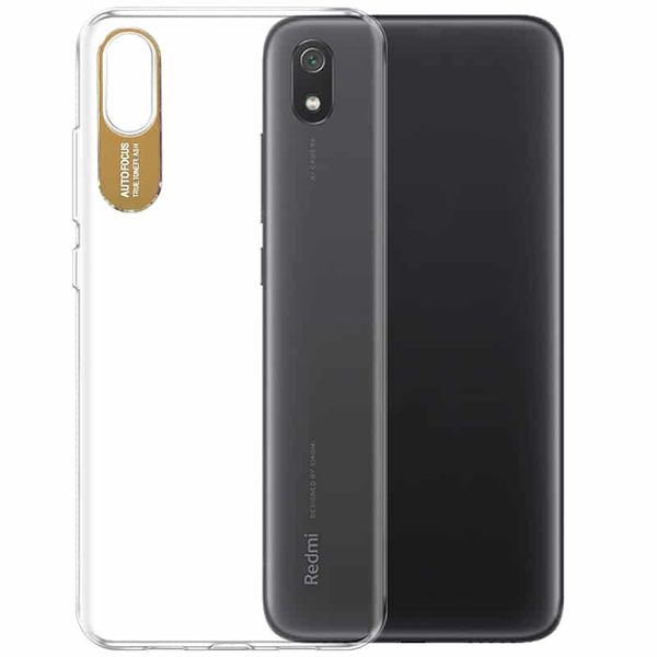 Чохол Stez clear flash для Xiaomi Redmi 7A Прозорий / Золотий 39513