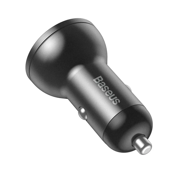 Автомобільний зарядний пристрій Baseus Digital Display Dual USB 4.8A Car Charger 24W Grey 88681