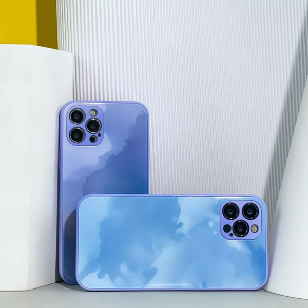 Чохол TPU+Glass Bright NoLogo для IPhone 13 Pro Blue / yellow 61284