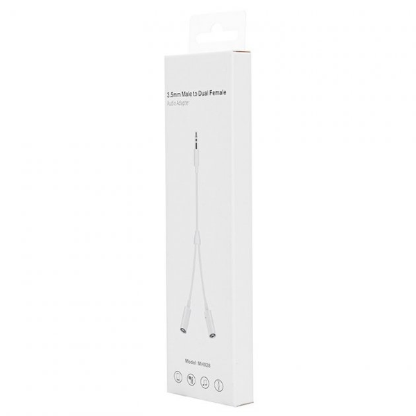 Кабель AUX Apple A+ MH028 3.5 2шт White 68068