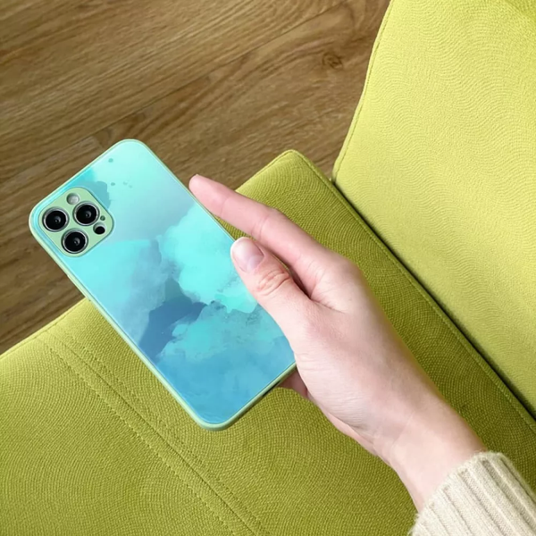 Чохол TPU+Glass Bright NoLogo для IPhone 13 Pro Blue / yellow 61284