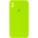 Чохол Silicone Case Square для Iphone X / XS Салатовий / Neon green 53329 1
