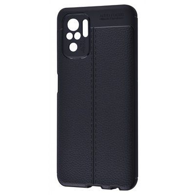 Чехол Imkoz с имитацией кожи для Xiaomi Redmi Note 10 / Note 10s / Poco M5s Черный 54247