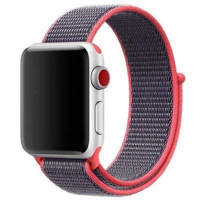 Ремінець Nylon для Apple Watch 38/40/SE 40/41 mm Кавуновий / Watermelon red 50619
