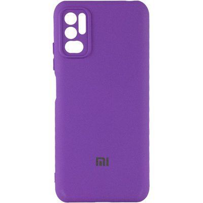 Чохол Silicone Cover Camera для Xiaomi Redmi Note 10 5G / Poco M3 Pro Фіолетовий / Purple 56930