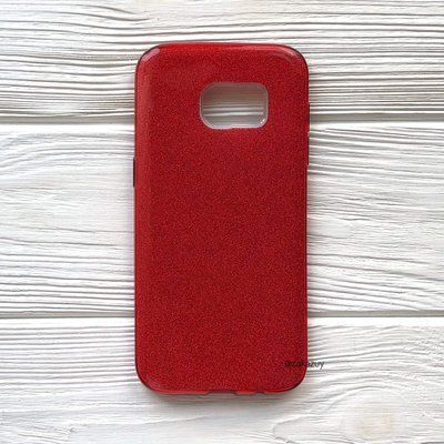 Чехол с блестками Shine для Samsung G935 Galaxy S7 Edge Красный 34043