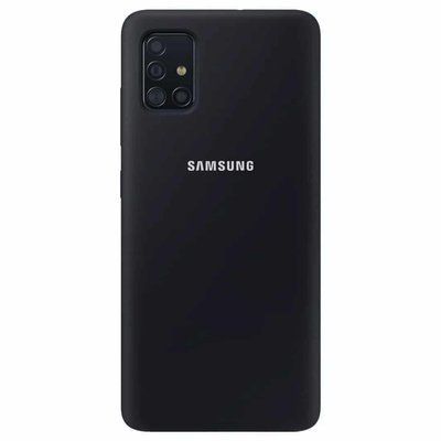 Чехол Silicone Cover для Samsung Galaxy A51 Черный / Black 39756