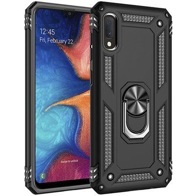 Протиударний чохол Serg Magnet Ring для Samsung Galaxy A02 Чорний 55222