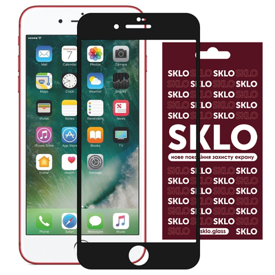 Защитное стекло Premium SKLO для Iphone 7 Plus / 8 Plus Black 63832