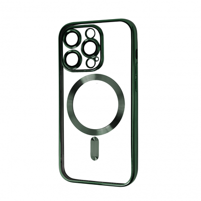 Чехол Xrome MagSafe для Iphone 14 Pro Max Прозрачный / Green 68652