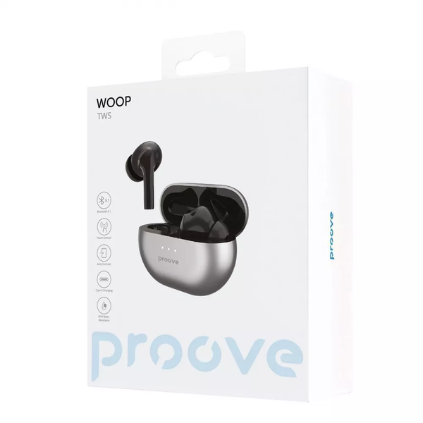 Наушники беспроводные Proove Woop TWS with ANC Black 81642