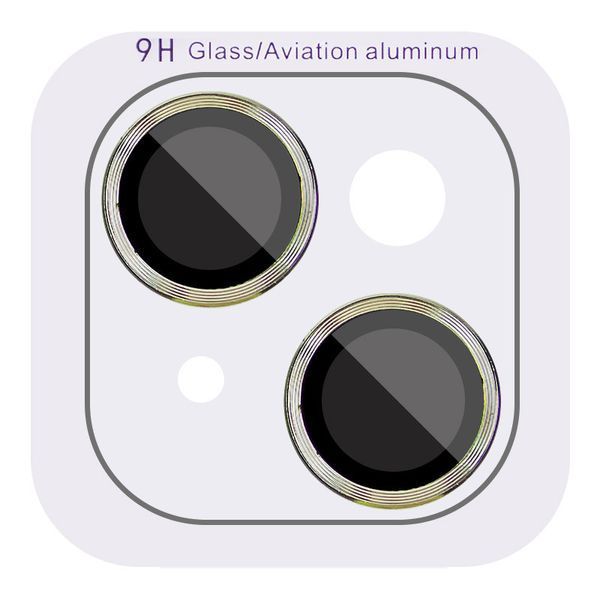 Защитное стекло Metal Classic на камеру для IPhone 15 / 15 Plus Голубой / Light Blue 83177