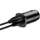 Автомобильное зарядное устройство Baseus Square Metal PD 3.0 Quick Charge 4.0 + 30W USB + Type-C Black 47300 4