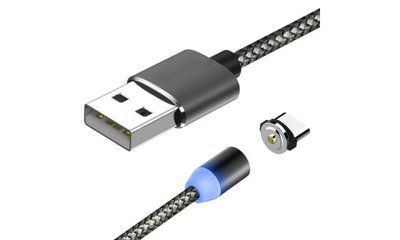 Кабель Aspor Magnetic USB to Lightning 2.1A 1м Black 46190