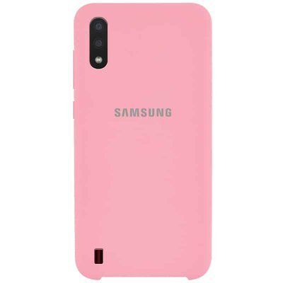 Чохол Silicone Case для Samsung Galaxy A01 Рожевий / Pink 39906