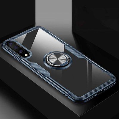 Чохол Din Crystal Magnet Ring для Samsung Galaxy A50/A30s Темно-синій 36290
