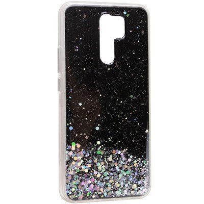 Чехол с блестками Shine Glitter для Xiaomi Redmi 9 Черный 54409