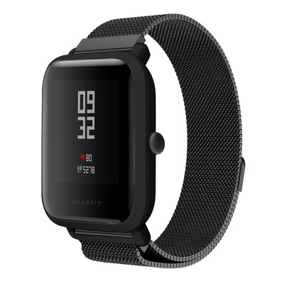 Ремінець Milanese Loop для Xiaomi Amazfit / Samsung 20 mm Black