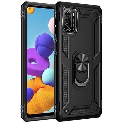Протиударний чохол Serg Magnet Ring для Xiaomi Poco F3 / Mi 11i / Redmi K40 / K40 Pro Чорний 55223