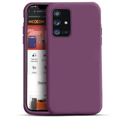 Чехол Soft Silicone Case с микрофиброй для Samsung Galaxy A52 / A52s Фиолетовый 52661