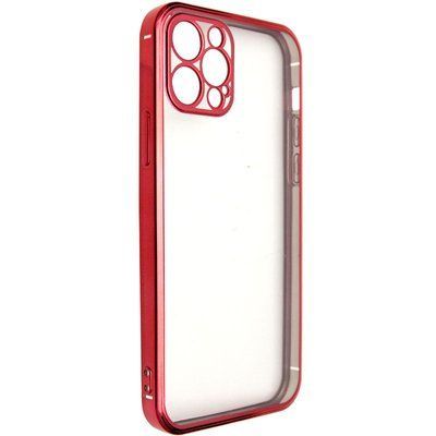 Чохол Glossy Full Camera для Iphone 13 Pro Max Прозорий / Червоний 60704