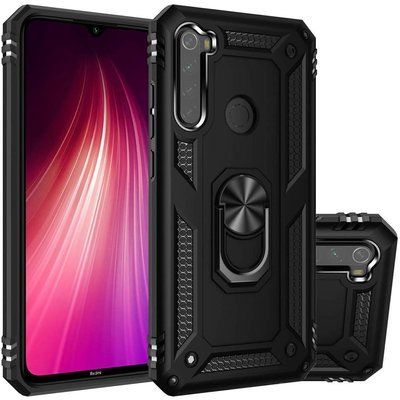 Противоударный чехол Serg Magnet Ring для Xiaomi Redmi Note 8T Черный 40409