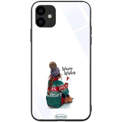 Чохол TPU+Glass ForFun для Iphone 11 Warm Wishes / Білий 38695