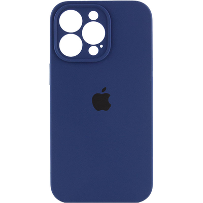 Чехол Silicone Case с защитой камеры для Iphone 14 Pro Синий / Deep navy 69057
