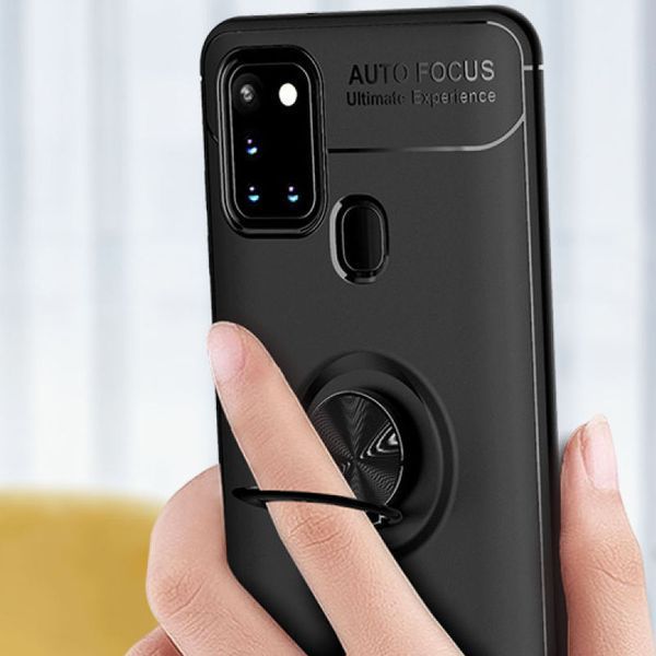 Чехол Din Color Magnet Ring для Samsung Galaxy A21s Черный 44099