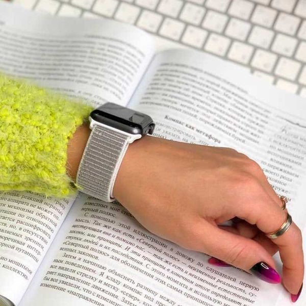 Ремінець Nylon для Apple Watch 38/40/SE 40/41 mm Білий / White 50620