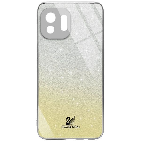 Чохол TPU+Glass з блискітками Swarovski для Xiaomi Mi 11 Lite / 11 Lite 5G NE Фіолетовий 59718