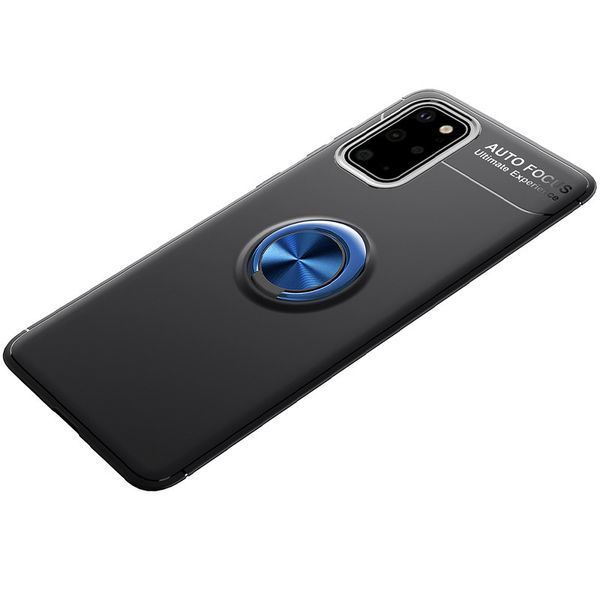 Чехол Din Color Magnet Ring для Samsung Galaxy S20 Черный / Синий 52927