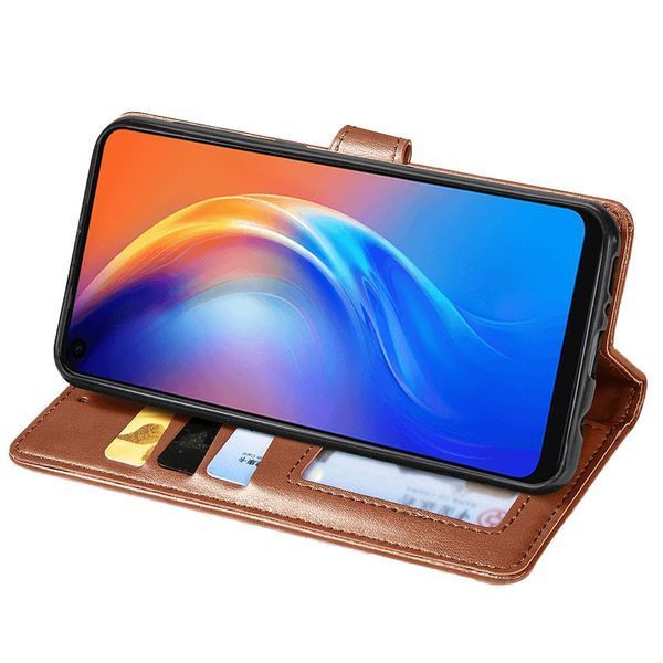 Чехол-книжка ETMA Gelan для Tecno Spark 5 Pro Коричневый 55633