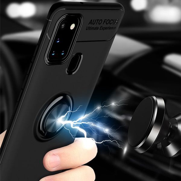 Чехол Din Color Magnet Ring для Samsung Galaxy A21s Черный 44099