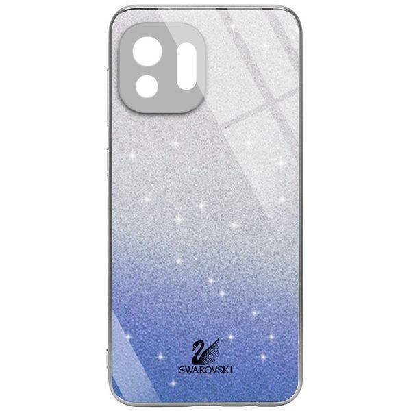 Чохол TPU+Glass з блискітками Swarovski для Xiaomi Mi 11 Lite / 11 Lite 5G NE Фіолетовий 59718